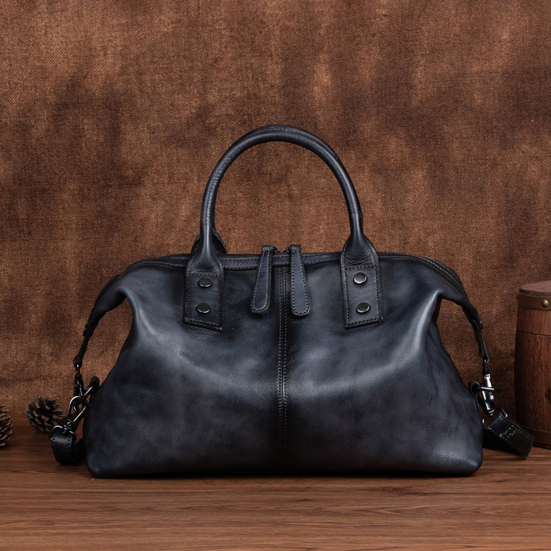 Soft Genuine Cowhide Leather Handbag