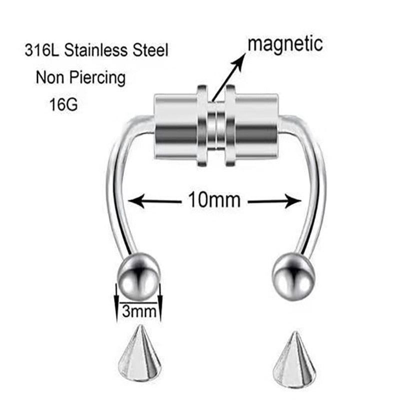 Magnetic Horseshoe Fake Nose Piercing