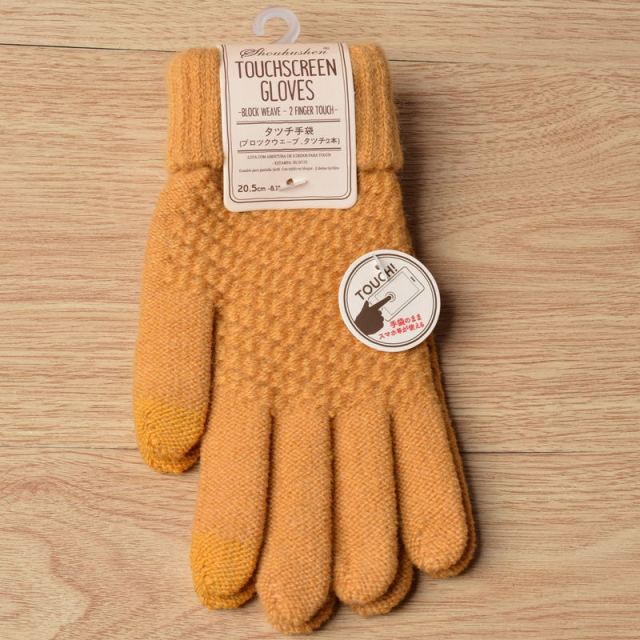 Knitted Cashmere Touch Screen Gloves