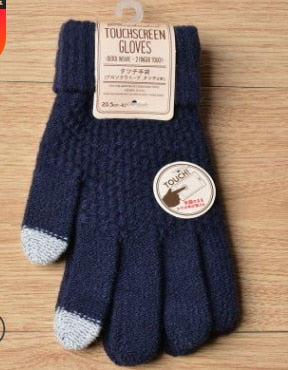 Knitted Cashmere Touch Screen Gloves