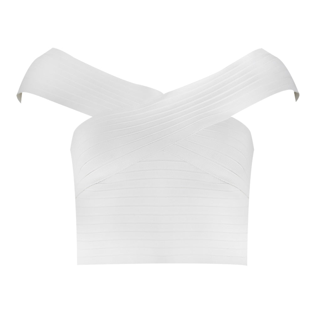 White Bandage Skirt Set