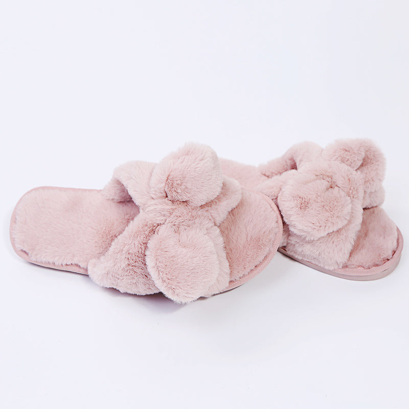 Fur Knot Slippers