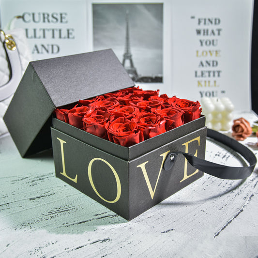 16pc. Love Preserved Roses in Love Box